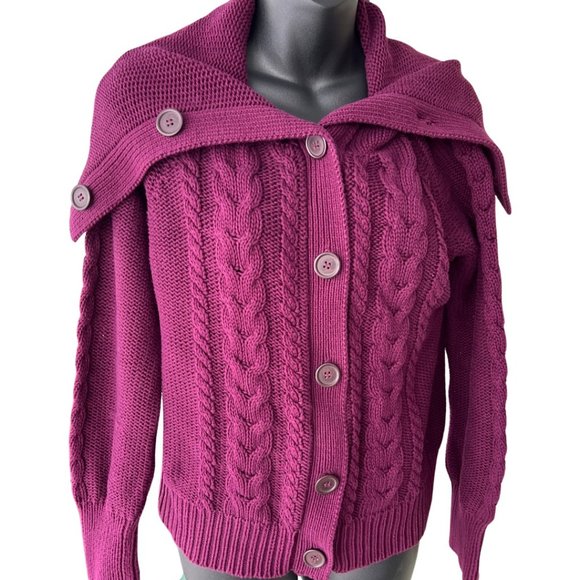 🌸4/$30🌸 Chunky Knit Cowl Neck Cardigan - Picture 5 of 10